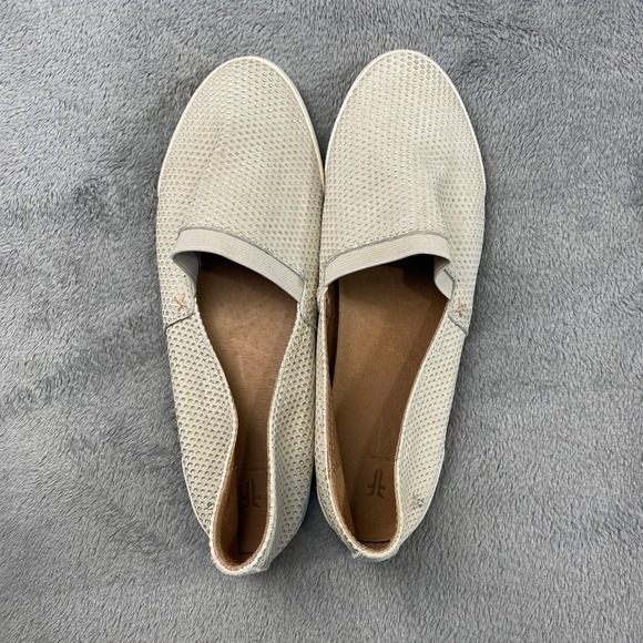 Frye Slip On Shoe Women 8.5 Melanie Metallic Perforated Diamond Leather Sneakers - Picture 11 of 12